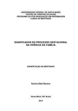 Significados do processo gestacional na vivência da família