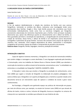A LINGUAGEM VISUAL DA FAM&Iacute;LIA CONTEMPOR&Acirc;NEA