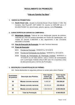 Regulamento - Promo&ccedil;&atilde;o Nestl&eacute; vida e Fam&iacute;lia Faz Bem