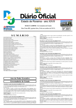 26 - Imprensa Oficial do Estado de Roraima