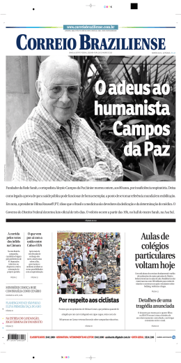 O adeus ao humanista Campos da Paz