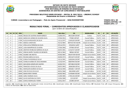 resultado final &ndash; candidatos aprovados e classificados