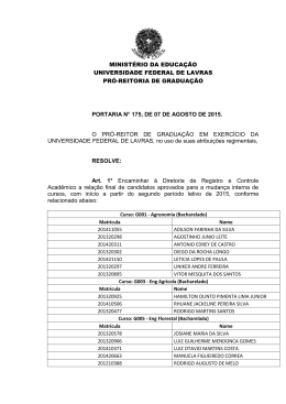 minist&eacute;rio da educa&ccedil;&atilde;o universidade federal de lavras pr&oacute;