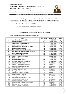 ESTADO DO PIAU&Iacute; PREFEITURA MUNICIPAL DE DEMERVAL
