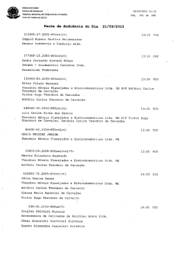 Pauta de Audiência. do Dia 21/09/2015