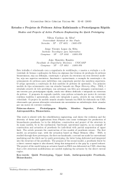 Estudos e Projetos de Próteses Ativas Enfatizando a Prototipagem