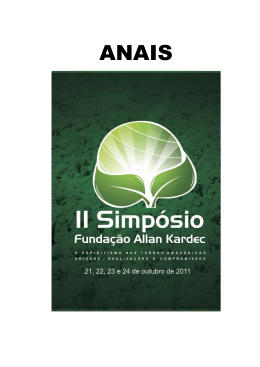 Anais II Simpósio – FAK (2011)