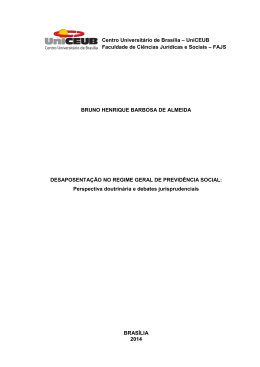 Desaposentação no regime geral de previdência social: perspectiva