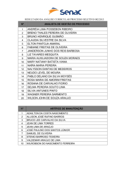 Resultado da Análise Curricular