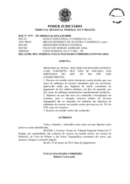 PODER JUDICIÁRIO - Tribunal Regional Federal da 5ª Região