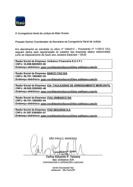 banco itau s/a - Tribunal de Justiça do Estado de Mato Grosso