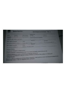 &Eacute; Banco Ita&uacute; SA. Solicita&ccedil;&atilde;o de Emiss&atilde;o