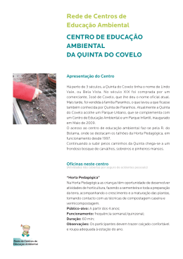 Rede de Centros de Educação Ambiental CENTRO DE