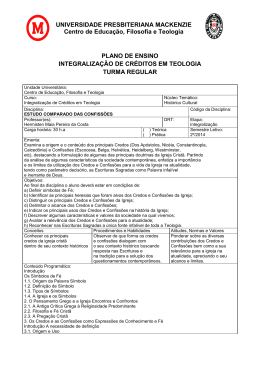 INTEGRALIZA&Ccedil;&Atilde;O DE CR&Eacute;DITOS - Universidade Presbiteriana