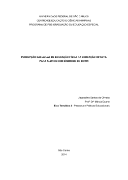 Percepção das aulas de Educação Física na Educação Infantil para