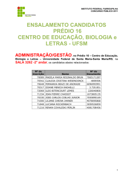 Ensalamento Pr&eacute;dio 16 - Centro de Educa&ccedil;&atilde;o, Biologia e Letras