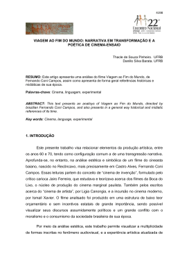 Viagem ao Fim do Mundo: Narrativa em Transforma&ccedil;&atilde;o e a