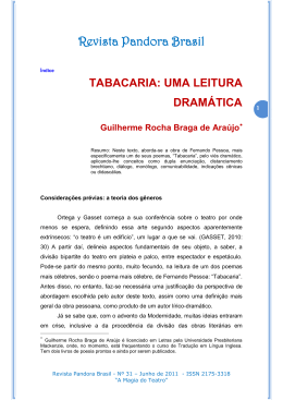 UMA LEITURA DRAMÁTICA Guilherme Rocha Braga de Araújo