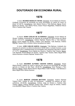 DOUTORADO EM ECONOMIA RURAL