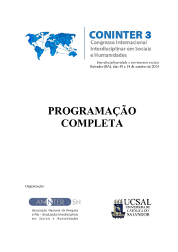 PROGRAMA&Ccedil;&Atilde;O COMPLETA