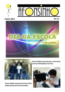 Jornal Afonsinho Edi&ccedil;&atilde;o n&ordm;37