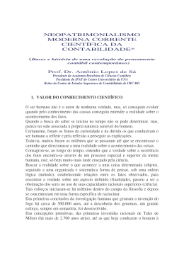 Neopatrimonialismo Moderna Corrente Cient&iacute;fica da Contabilidade
