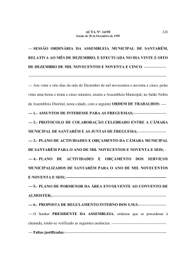Acta Sessão 1995-12-28 - Câmara Municipal de Santarém