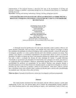 260 concepções dos estudantes de ciências biológicas sobre