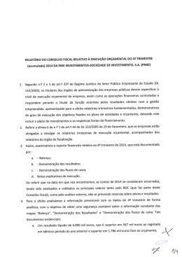 Parecer do Conselho Fiscal sobre Execu&ccedil;&atilde;o Or&ccedil;amental