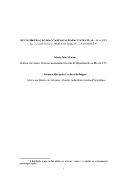 RECONFIGURA&Ccedil;&Atilde;O DO CONSENSUALISMO CONTRATUAL: AS
