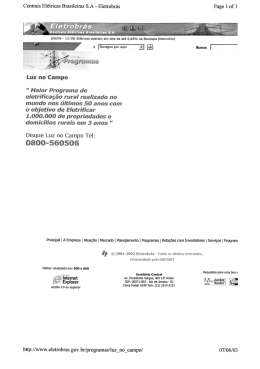 Centrais Elétricas Brasileiras S.A - Eletrobrás Page 1 Of 1