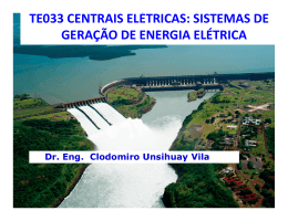 te033 centrais elétricas - Prof. Dr. Clodomiro Unsihuay Vila