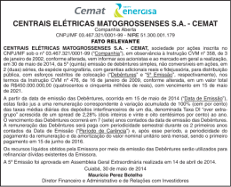 CENTRAIS ELÉTRICAS MATOGROSSENSES S.A. - CEMAT