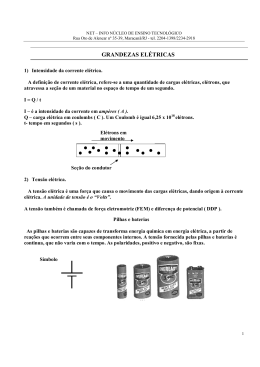 grandezas el&eacute;tricas - N&uacute;cleo de Ensino Tecnol&oacute;gico NET
