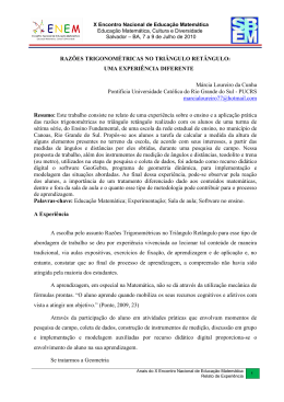 RAZ&Otilde;ES TRIGONOM&Eacute;TRICAS NO TRI&Acirc;NGULO