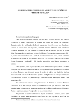SARAIVA, J. A. B. Semiotiza&ccedil;&atilde;o do percurso do migrante em