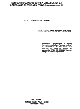 ESTUDOS BIOQU&Iacute;MICOS SOBRE A VARIABILIDADE DA