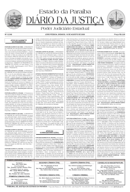 DIÁRIO DA JUSTIÇA • Sábado, 19 de agosto de 2006