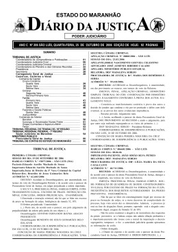 di&aacute;rio da justi&ccedil;a - Portal do Poder Judici&aacute;rio do Estado do Maranh&atilde;o