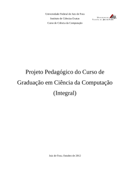 Projeto pedagógico do curso diurno