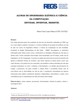 Alunas de engenharia el&eacute;trica e ci&ecirc;ncia da computa&ccedil;&atilde;o