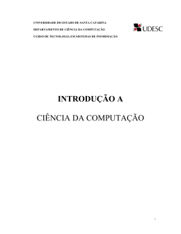 INTRODU&Ccedil;&Atilde;O A CI&Ecirc;NCIA DA COMPUTA&Ccedil;&Atilde;O