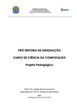 Acesse aqui Projeto Pedagógico do Curso - Portal Acadêmico