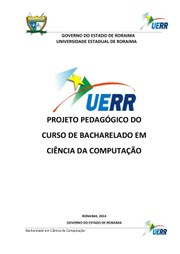 projeto pedag&oacute;gico do curso de bacharelado em ci&ecirc;ncia da