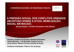 Conflitos Urbanos em Maceió - Universidade Federal de Alagoas