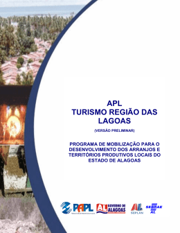 apl turismo regi&atilde;o das lagoas - Minist&eacute;rio do Desenvolvimento