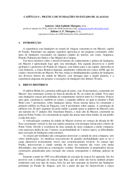 Pr&aacute;tica de Funda&ccedil;&otilde;es no Estado de Alagoas, em Gusm&atilde;o