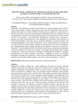 prevenção de acidentes de trânsito com escolares por