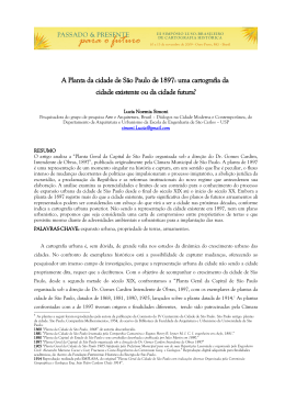 SIMONI, Lucia N. A Planta da cidade de S&atilde;o Paulo de 1897