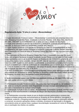 Regulamento Ação “O alvo é o amor - #lovecidadesp”